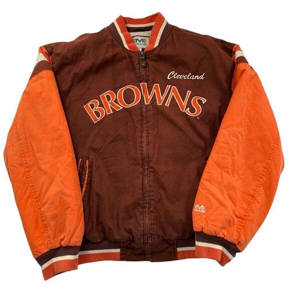 Vintage 90's Mirage Cleveland Browns Insulated Bomber Jacket Size Large - Picture 5 of 15
